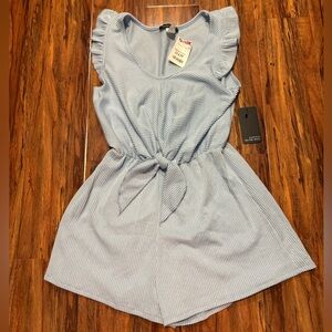 T.J.Maxx Light Blue Ruffle Sleeved Romper